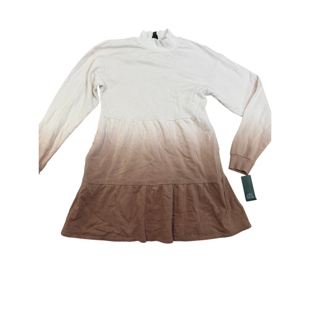 Wild Fable Women's Brown Ombre Long Sleeve Sweatshirt Dress - Size Small - NWT